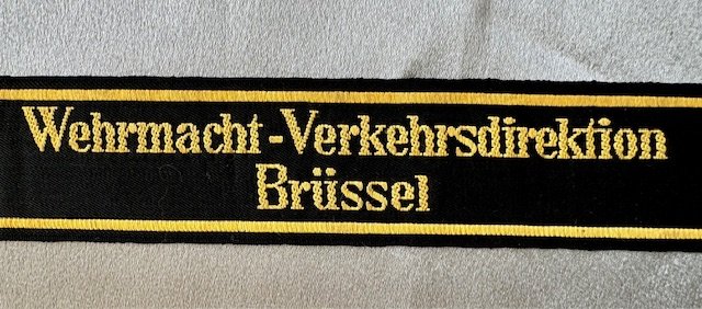 Wehrmacht-Verkehrsdirektion Brüssel Cuff Title #18060 