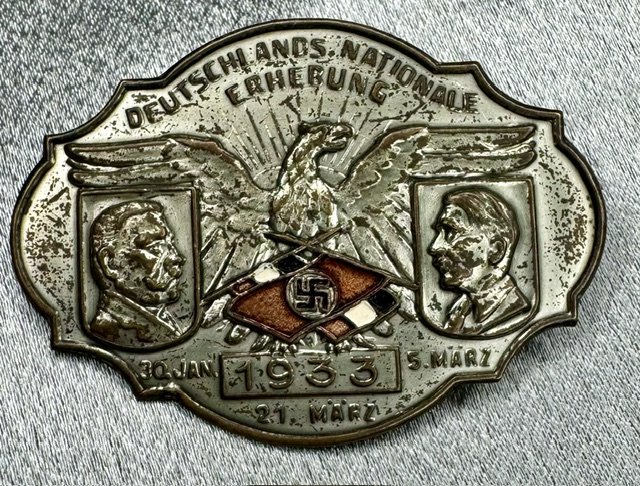 Deutschlands Nationale Erhebung 21. März 1933 Tinnie #17563 