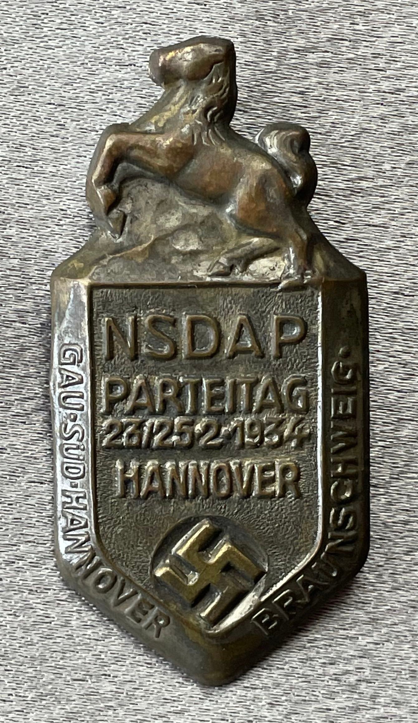 NSDAP Hannover Party Day Tinnie #15688 