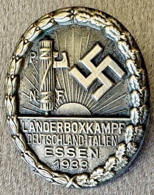 Länderboxkampf Deutschland-Italien Essen 1933 Tinnie #19775 