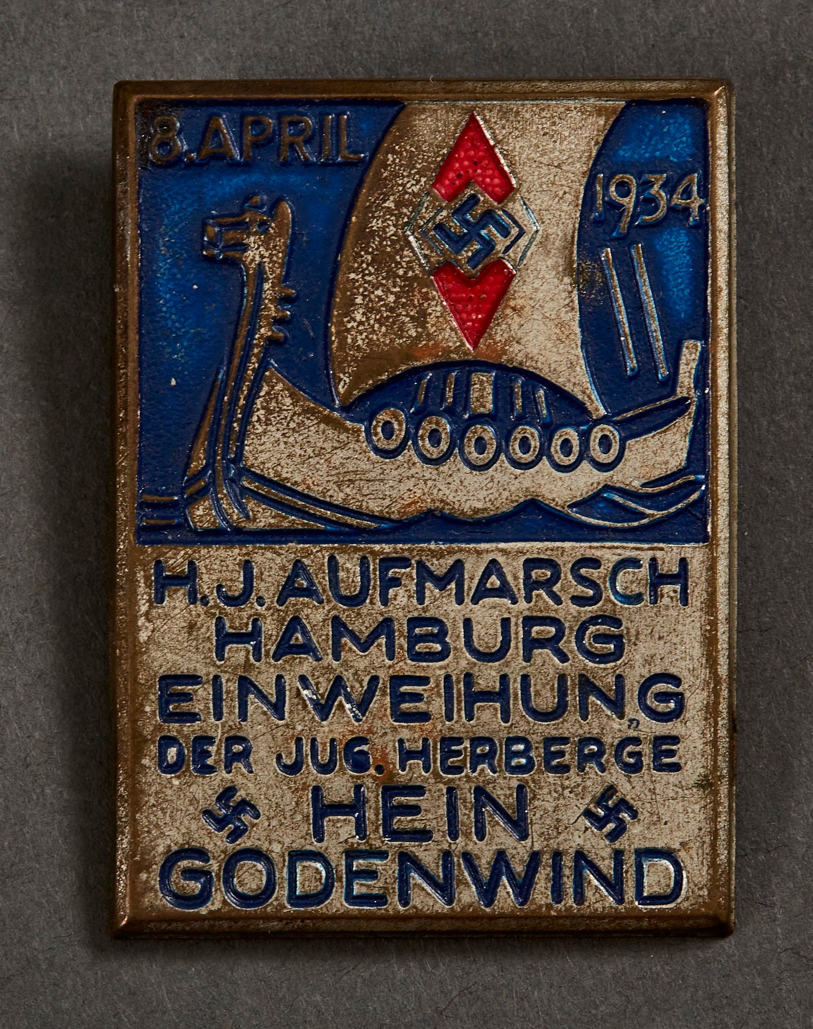 HJ Aufmarsch Hamburg Einweihung der Jug. Herberge Hein Godenwind 8. April 1934 Tinnie #15540 