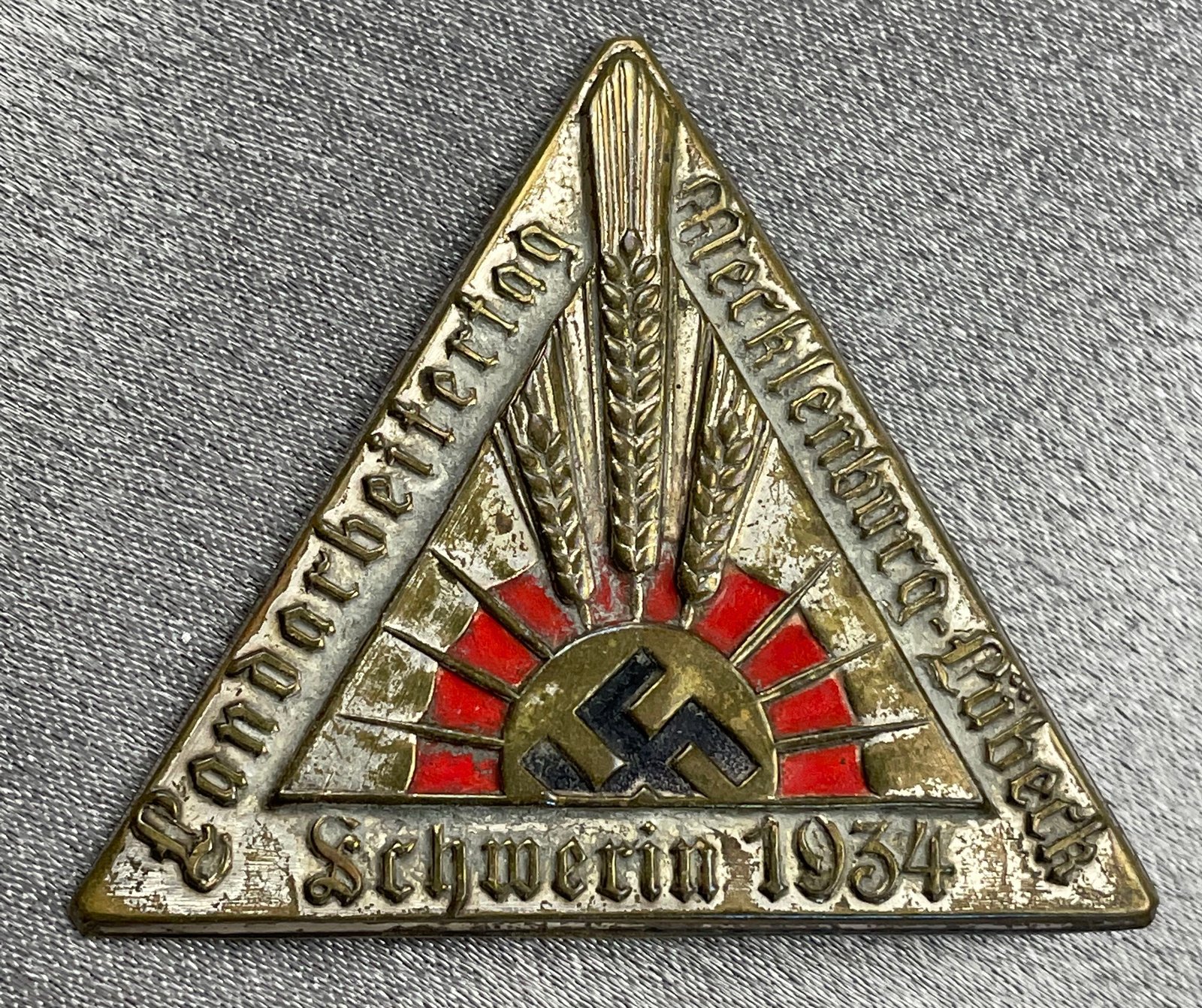 Landarbeitertag Mecklenburg-Lübeck Schwerin 1934 Tinnie #16243 