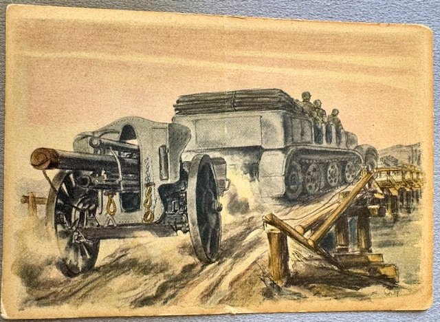 Haubitze wird in Stellung gebracht #19611 