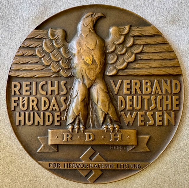Reichsverband für das Deutsche Hundewesen R.D.H. Plaque #19644 
