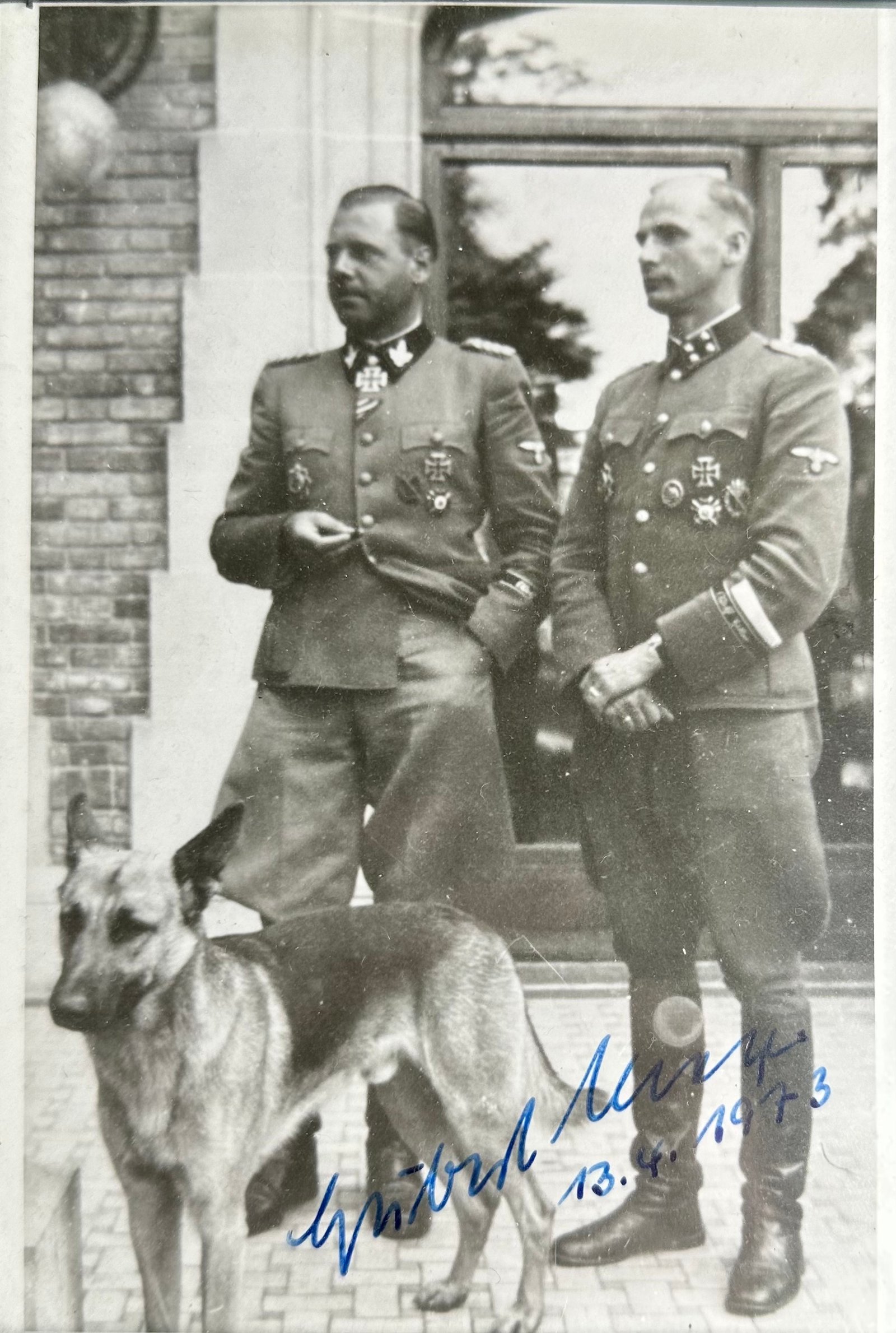 SS Brigadeführer Fritz Witt with SS Sturmbannführer Hubert Meyer Photo #16712 