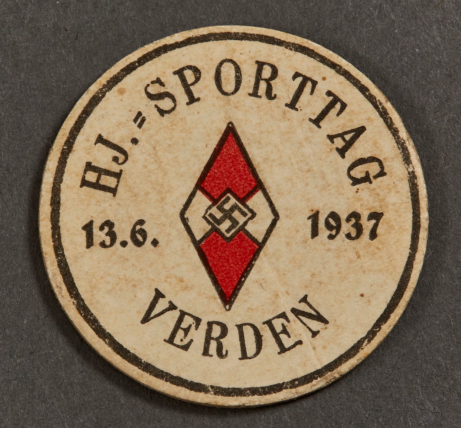 HJ Sporttag 13.6. 1937 Verden Tinnie #15585 