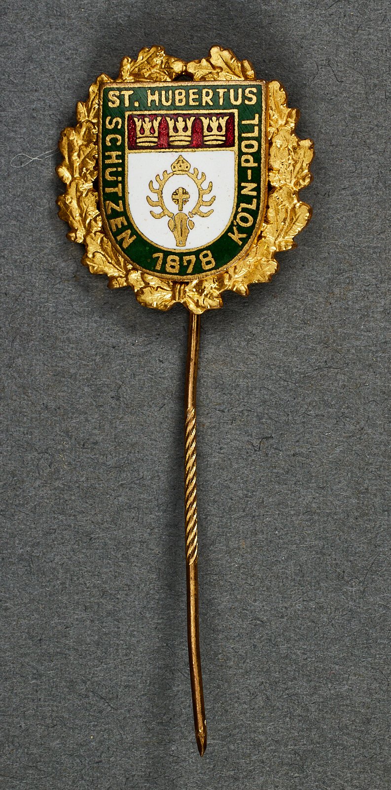 St. Hubertus Schützen Köln Poll 1878 Stickpin #22159 