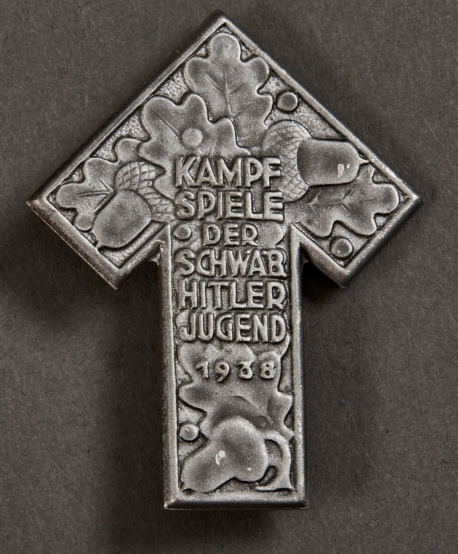 Kampfspiele der Schwab. Hitler Jugend 1938 Tinnie #15640 