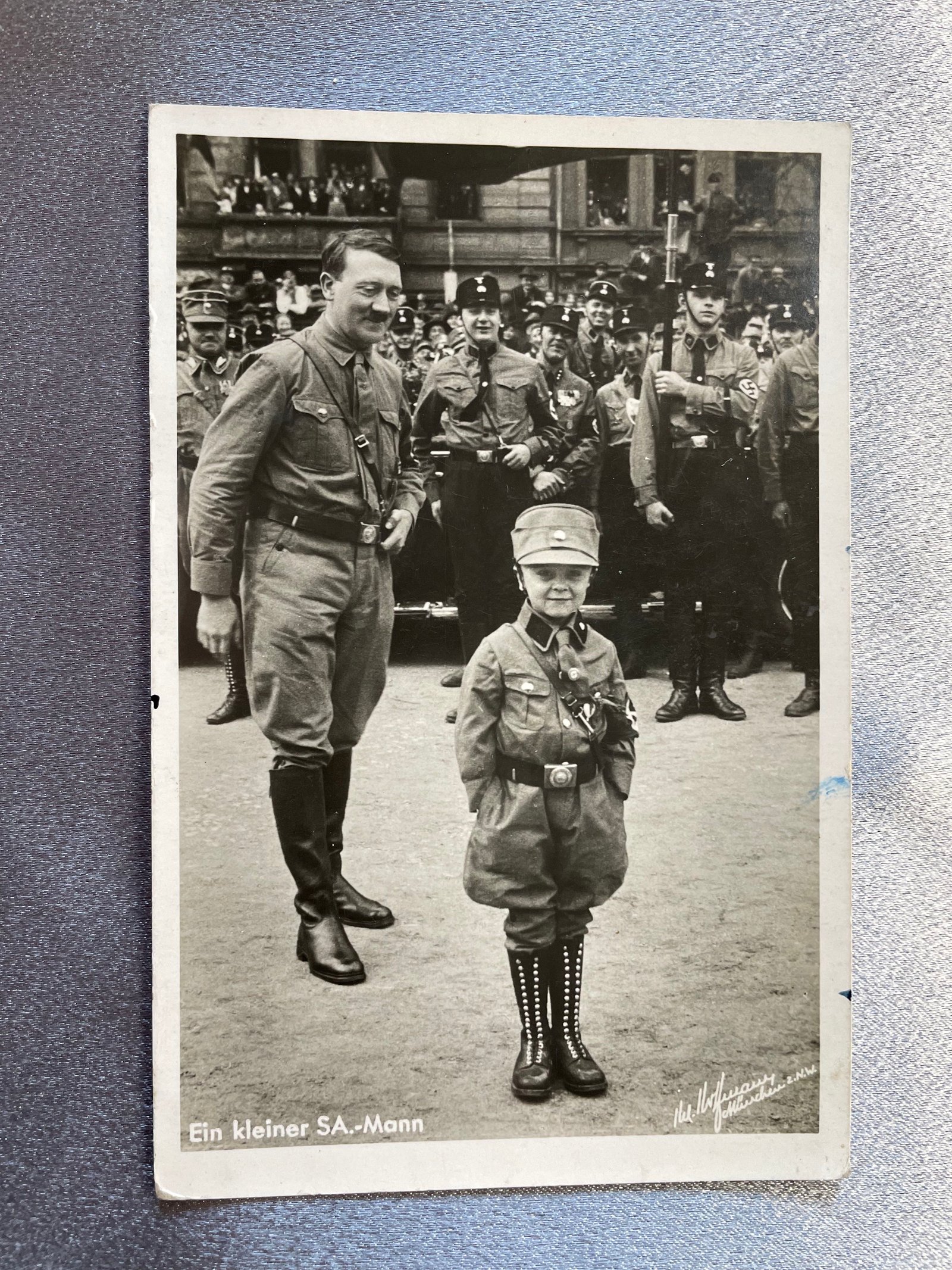 Hitler with little SA man Postcard #15044 