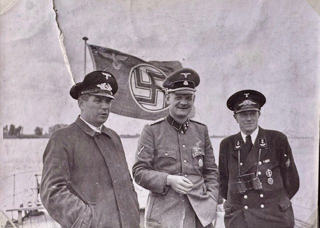 Water Police Officer with SS Officer at Tangermünde #18922 