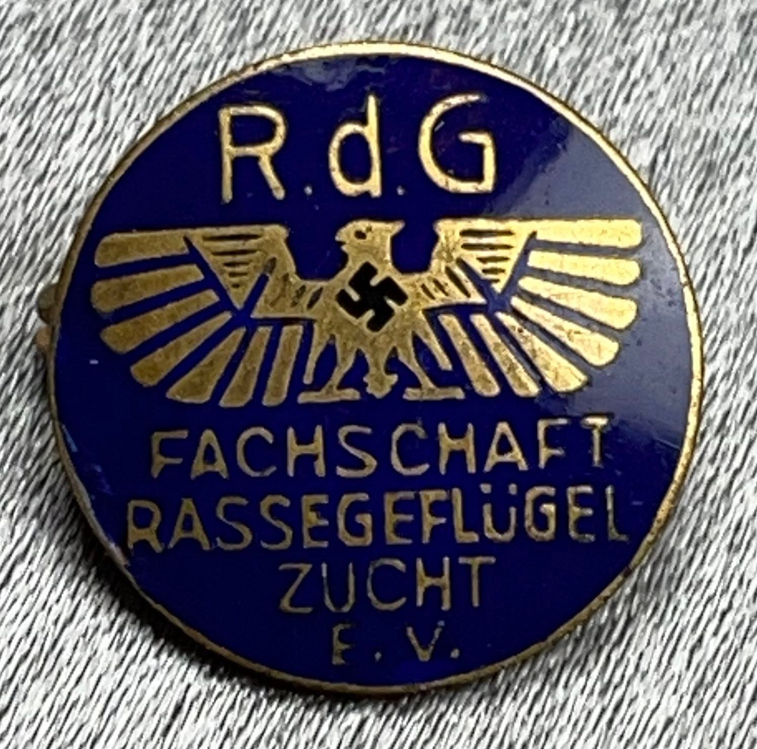 R.d.G. Fachschaft Rasseflügl-zucht E.V. Membership Badge #15507 
