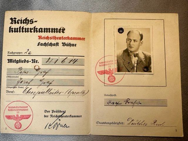 Reichstheaterkammer Membership Card #16488 