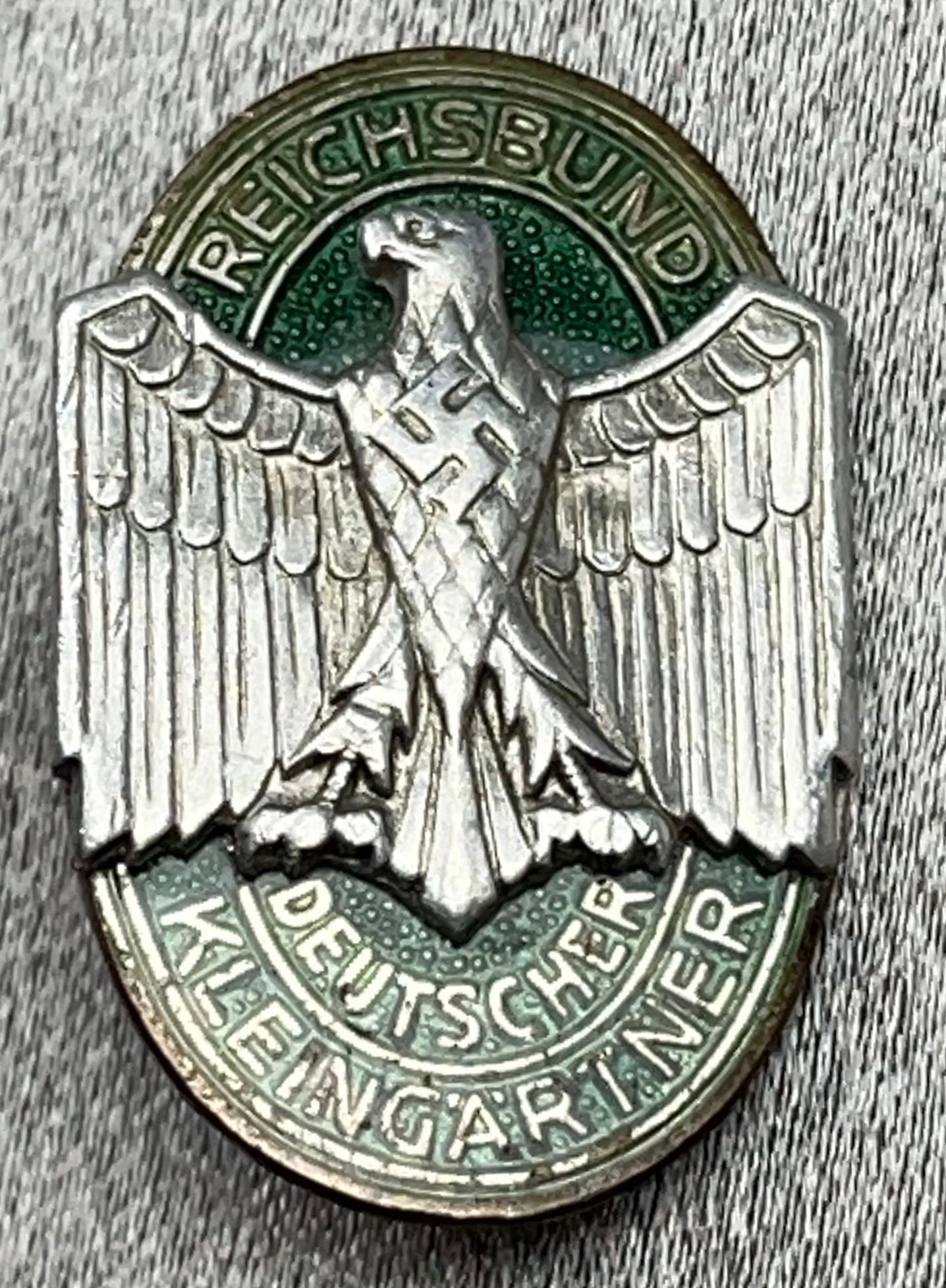 Reichsbund Deutscher Kleingartner Membership Badge #15489 