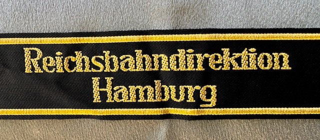 Deutsche Reichsbahndirektion Hamburg Cuff Title #18200 
