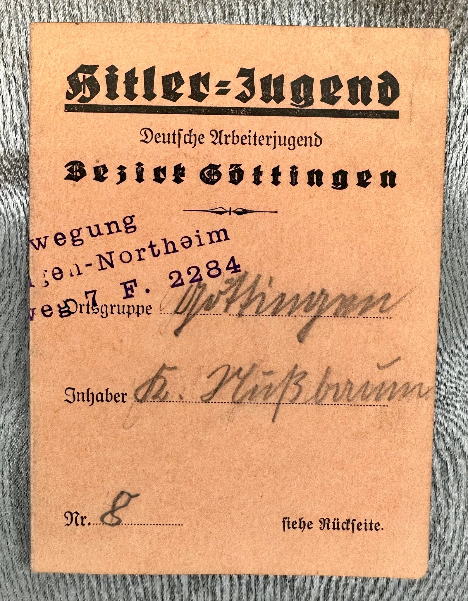 HitlerJugend Deutsche Arbeiterjugend Bezirk Göttingen #17359 