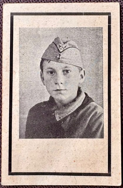 Hitler Youth Death Card #18611 