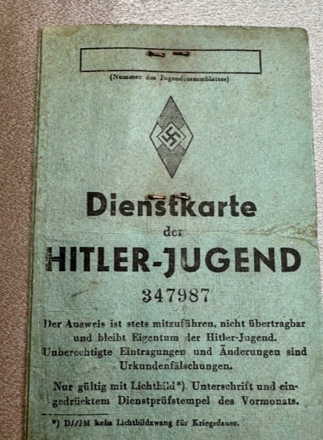 Dienstkarte der Hitler Jugend #16351 