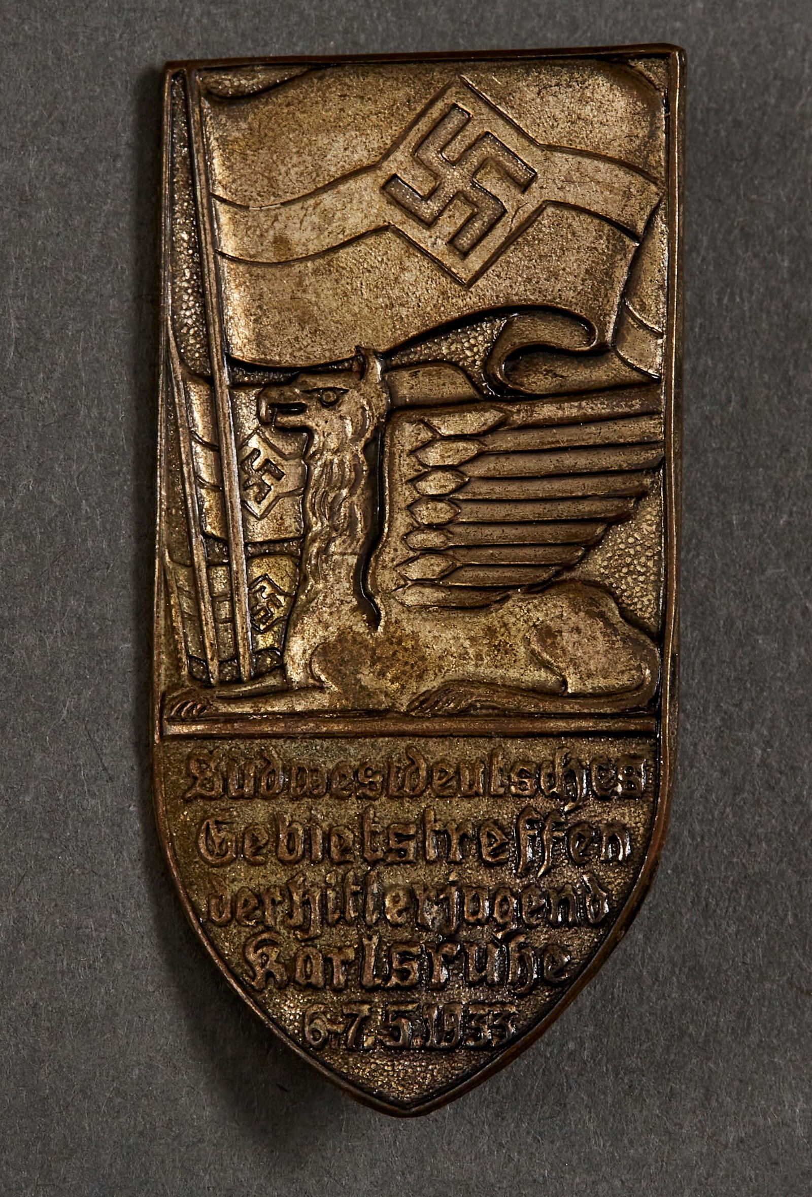 Südwestdeutsches Gebietstreffen der Hitlerjugend Karlsruhe 6.-7. 1933 Tinnie #15579 