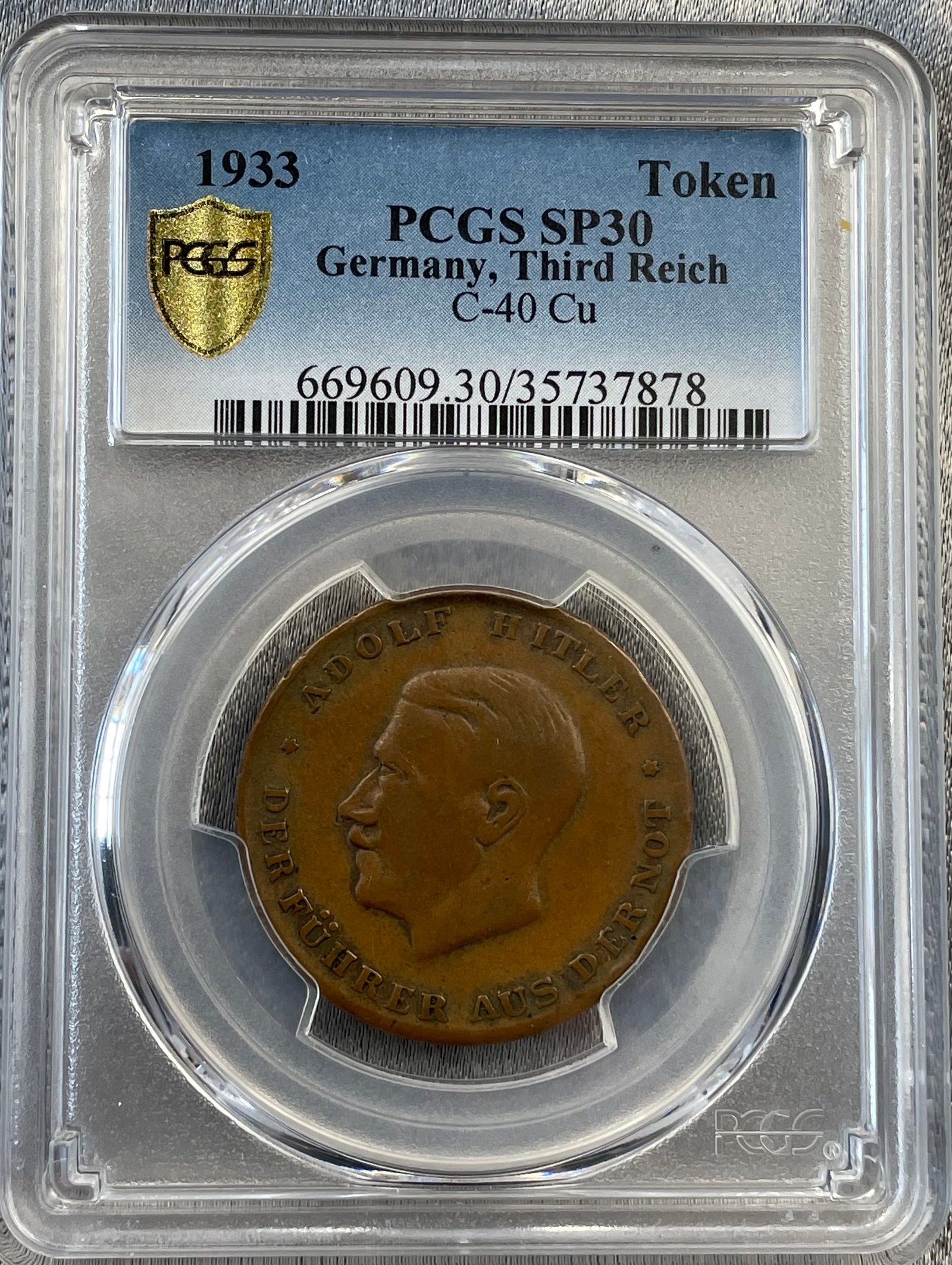 Adolf Hitler Medallion #15808 