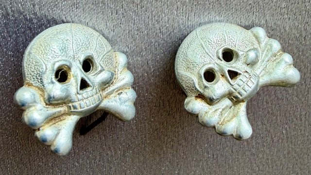 Wehrmacht Panzer Collar Tab Skull Set #20449 