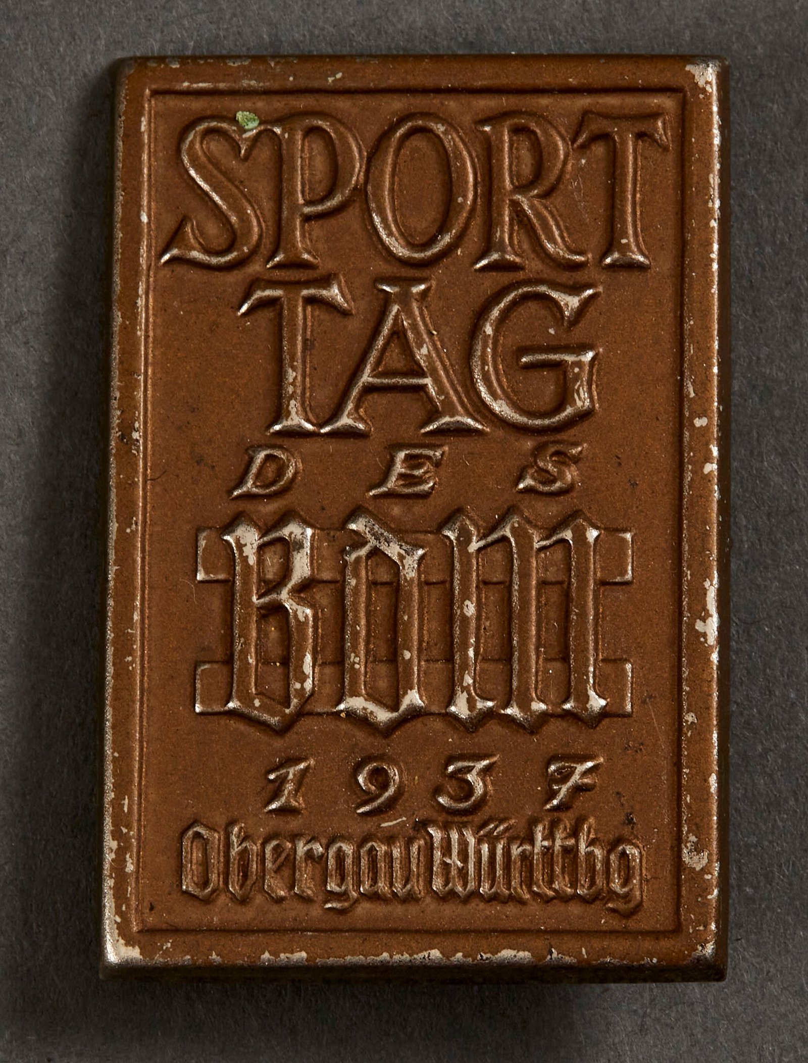 Sport Tag des BDM 1937 Obergau Würtbg. Tinnie #15560 