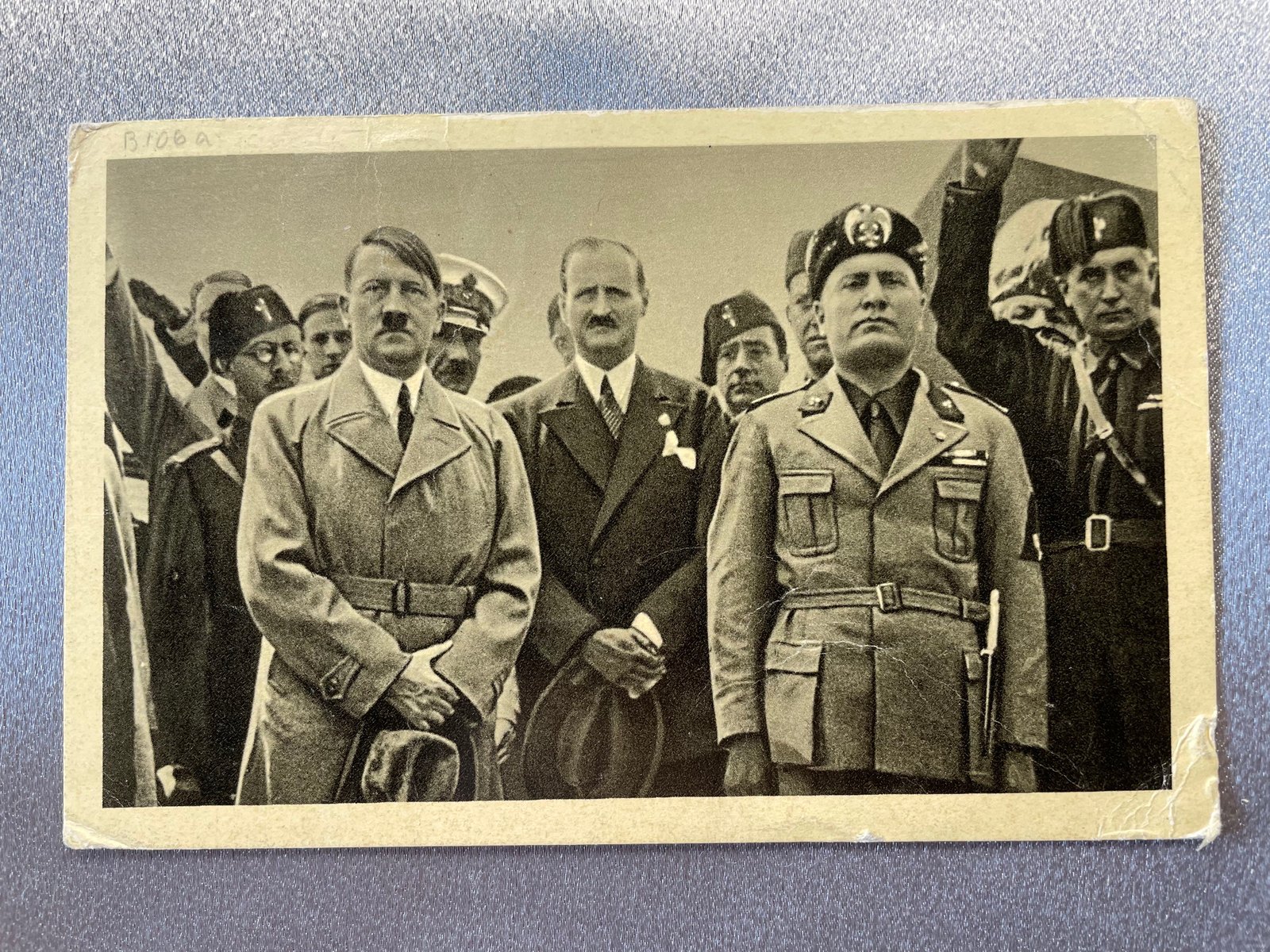 Hitler Mussolini Postcard #15163 