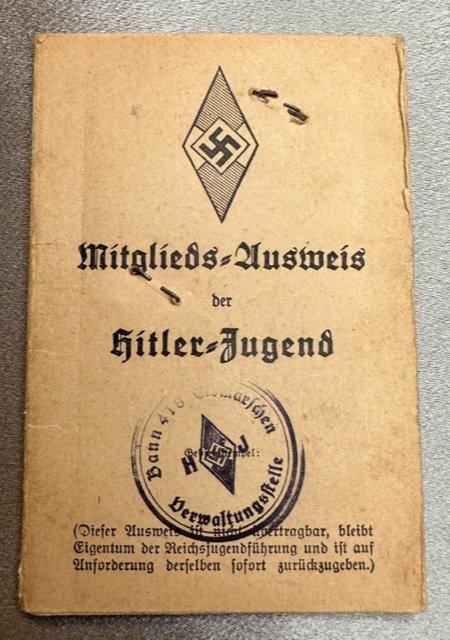 Mitgliedsausweis für das Deutsche Jungvolk in der Hitler-Jugend #16370 