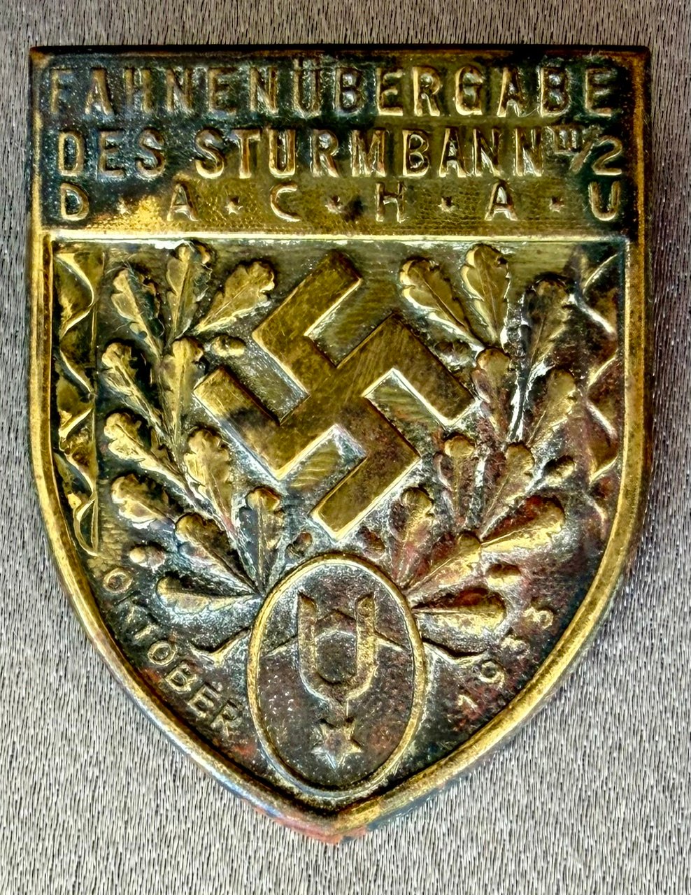 Fahnenübergabe des Sturmbann III/2 Dachau Oktober 1933 Tinnie #20604 