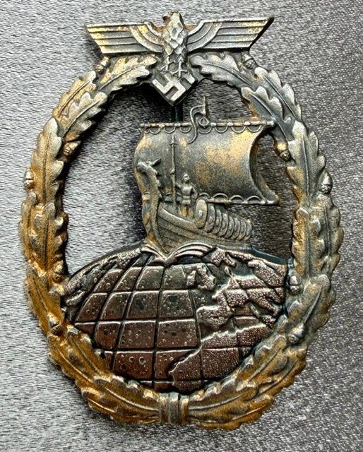 Kriegsmarine Auxiliary Cruisers Badge #20521 