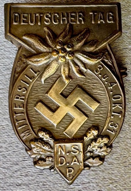 Deutscher Tag Mittersill 3.u.4. OKT. 31 N.S.D.A.P. Tinnie #19639 