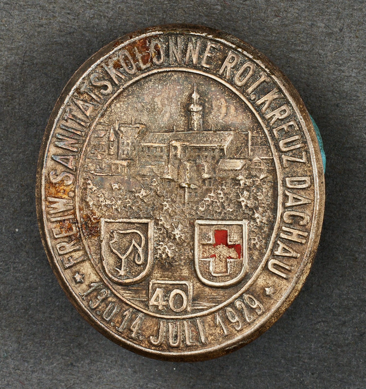 Freiw. Sanitatskolonne Rot Kreuz Dachau 13.u14. Juli 1929 Tinnie #20610 