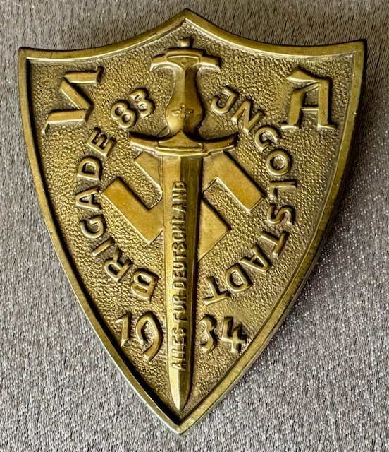 SA Brigade Ingolstadt 1934 Tinnie #19676 