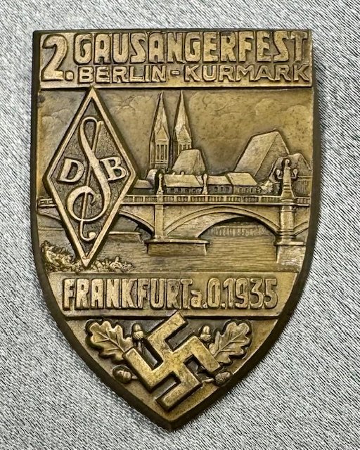 2. Gausängerfest des Sängerbundes Berlin-Kurmark in Frankfurt (Oder) 1935 Tinnie #17605 