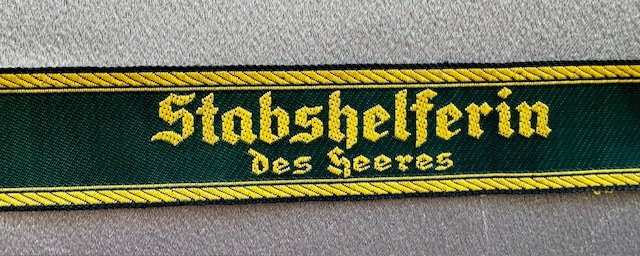 Stabshelferin Des Heeres Cuff Title #18249 