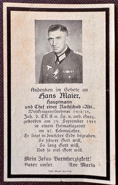 German Death Card #18635 