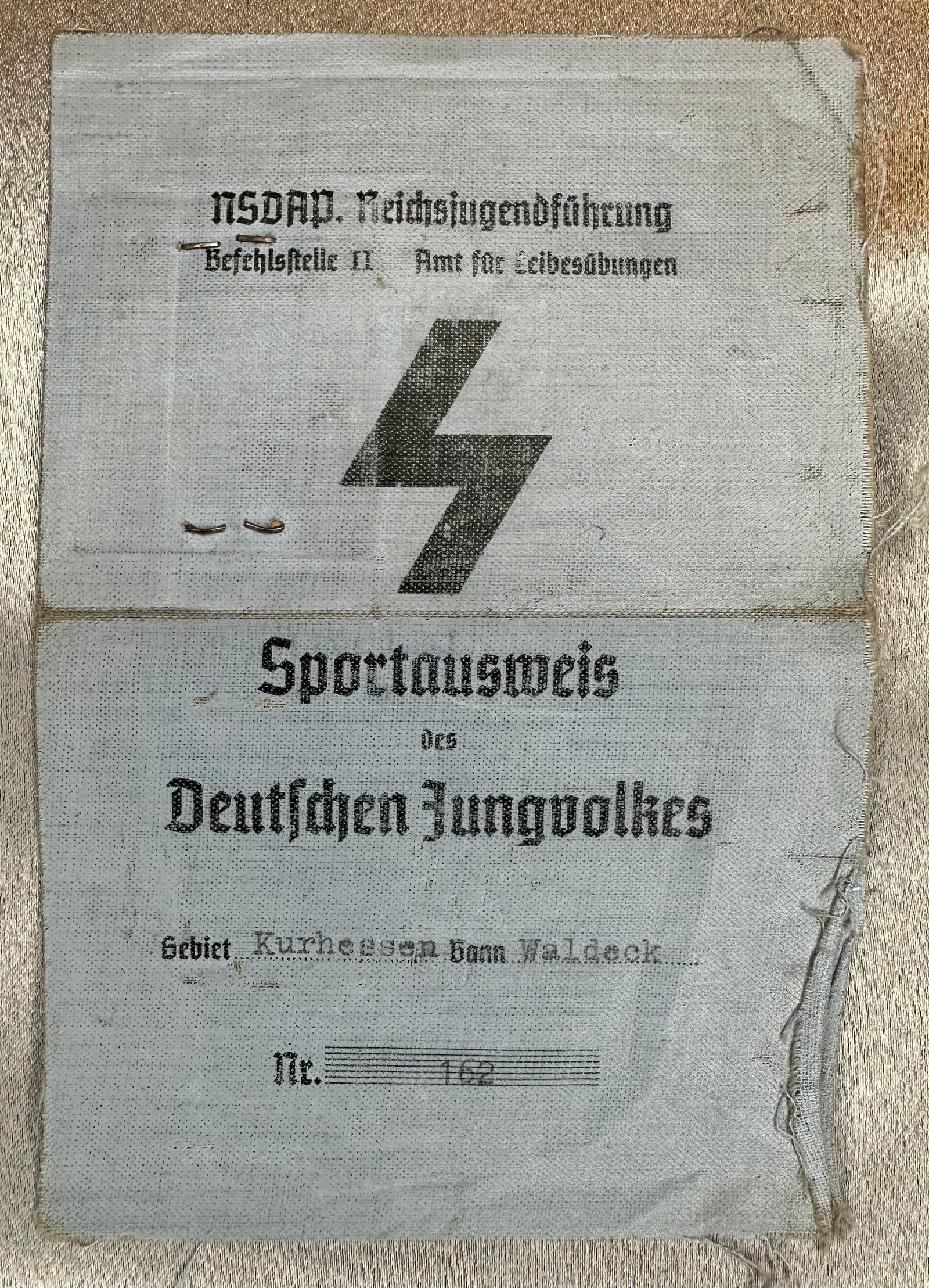 Sportausweis des Deutschen Jungvolkes #17345 