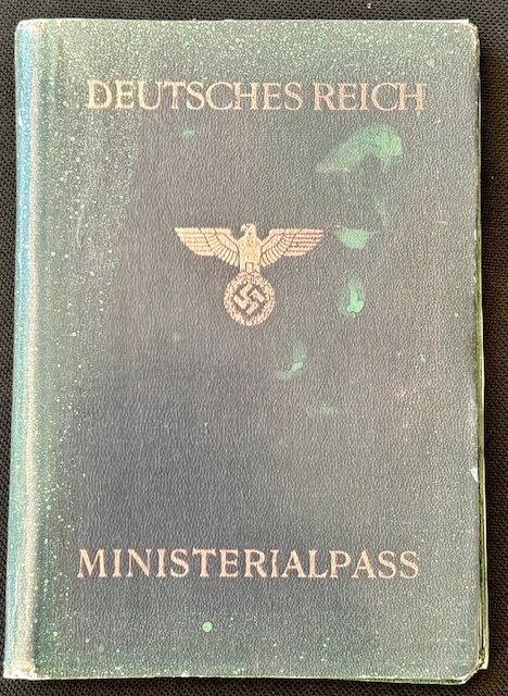 Deutsches Reich Ministerialpass #17699 