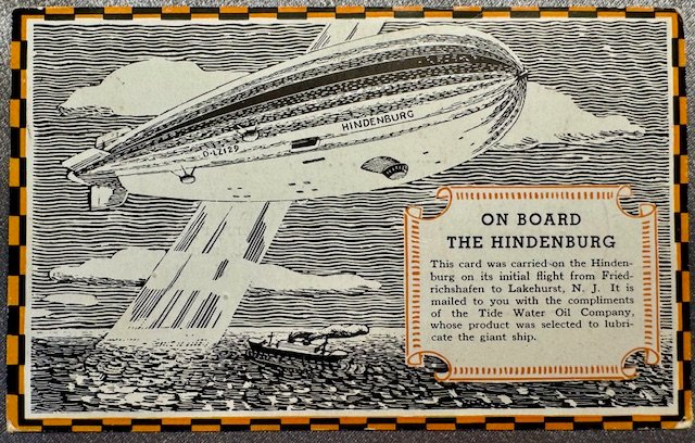 On Board The Hindenburg Postcard #17965 