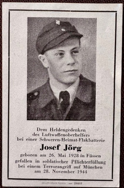 Hitler Youth Death Card #18613 