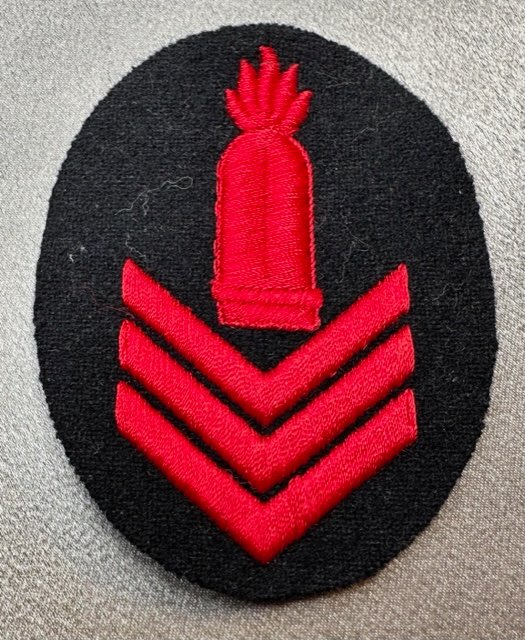 Kriegsmarine Senior NCO Medium Artillery Specialty Trade Patch #16420 