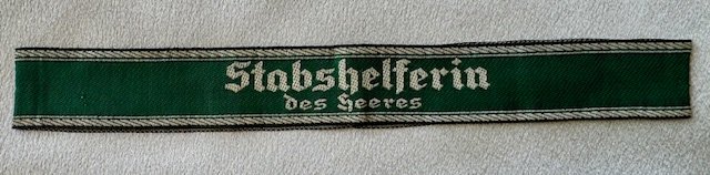 Stabshelferin des Heeres Cuff Title #18102 