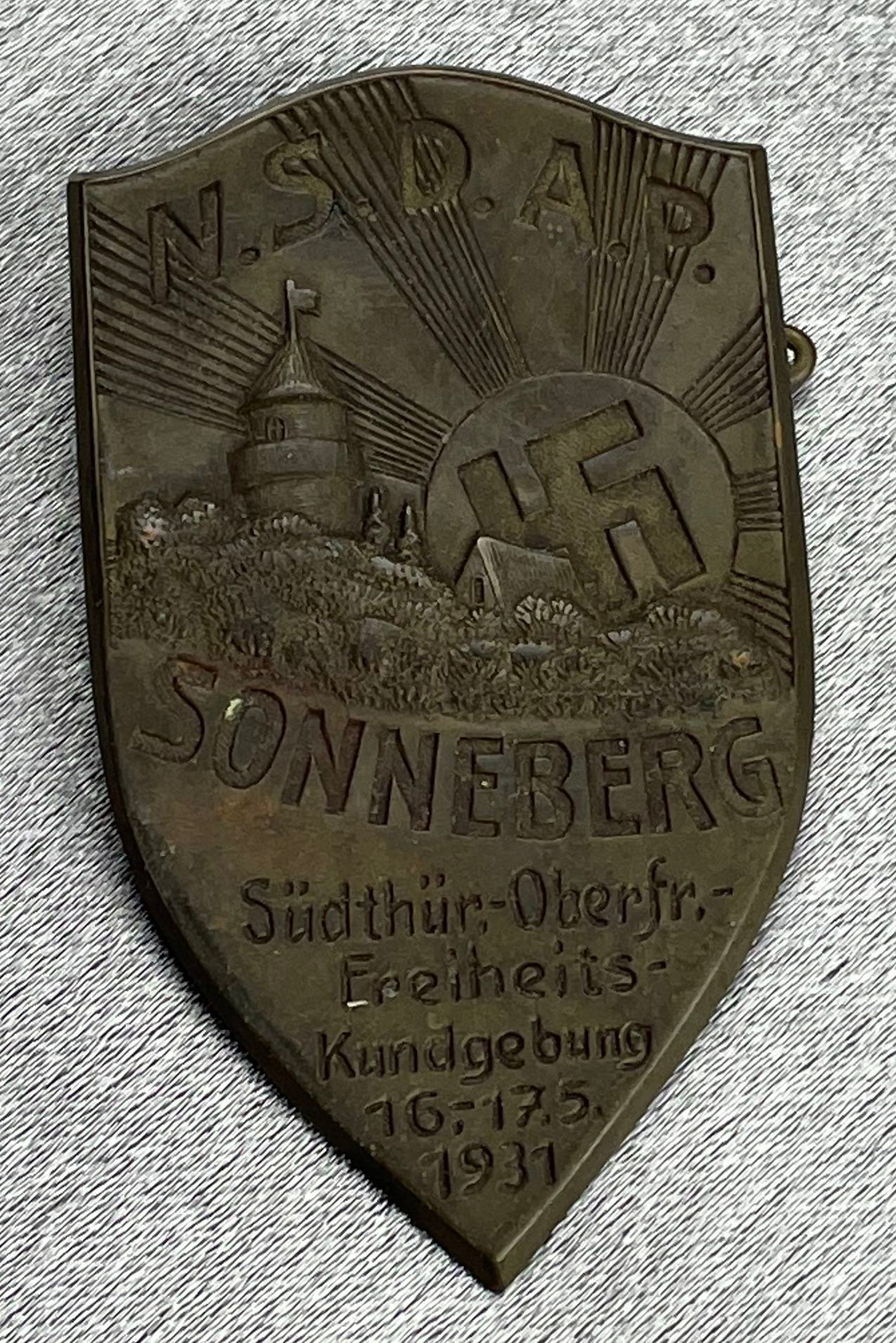 NSDAP Südthür-Oberfr. Freiheits-Kundgebung 16.-17.5.1931 Tinnie #15276 
