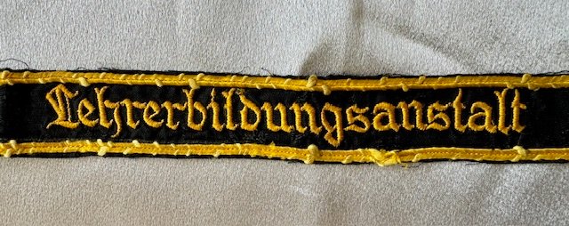 HJ Lehrerbildungsanstalt Cuff Title #18063 