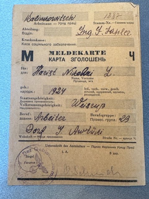 Ost Meldekarte #16521 