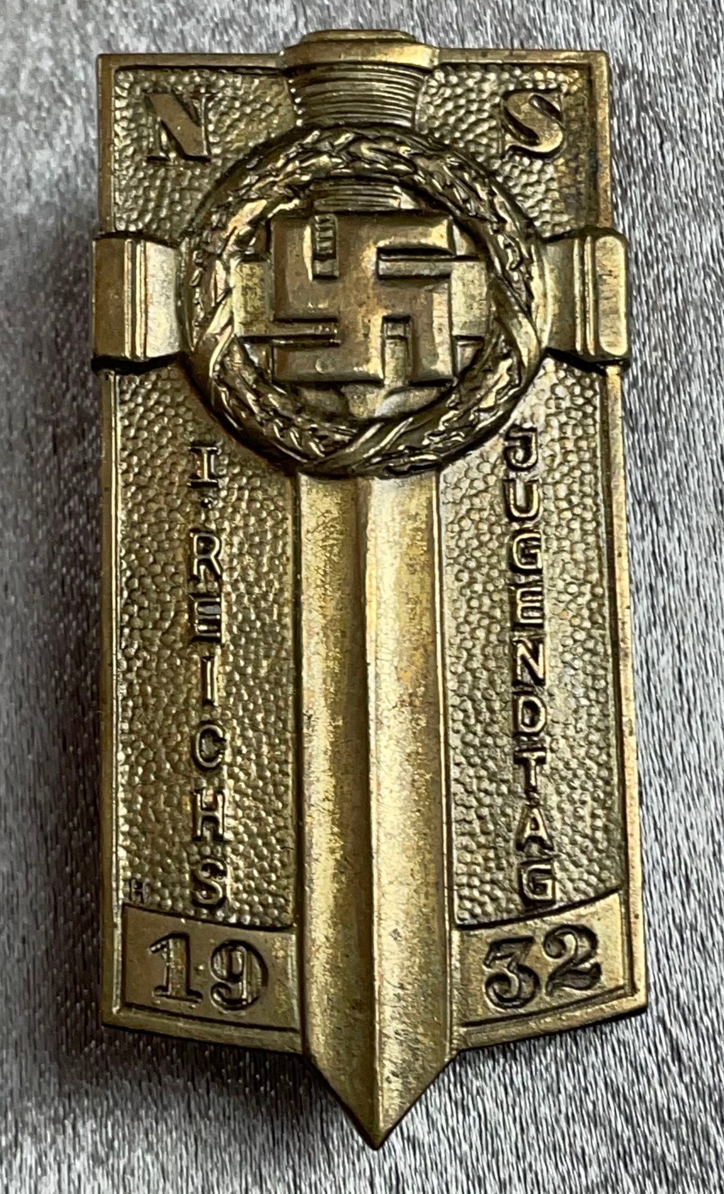 NS 1 Reichs Jugendtag 1932 Tinnie #15332 