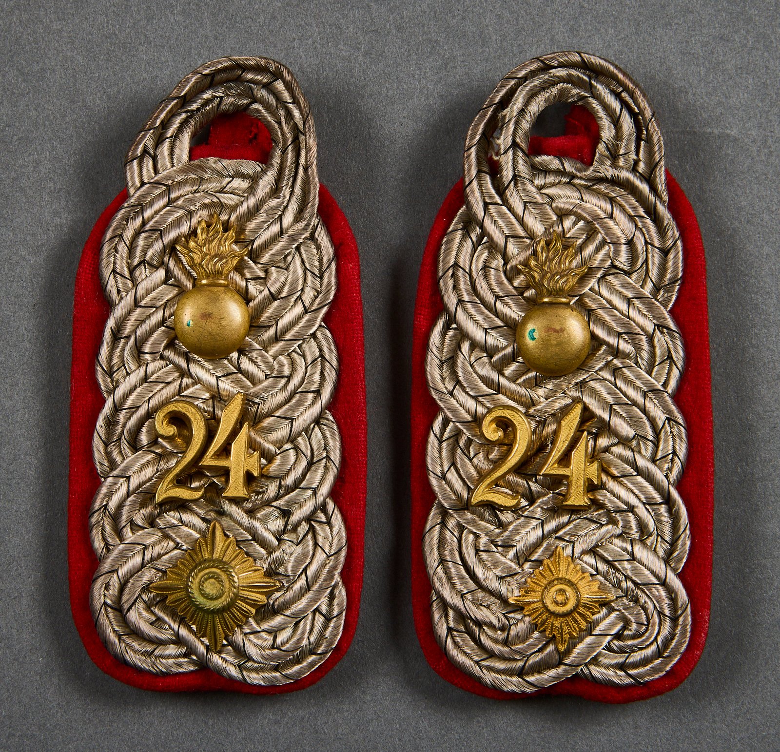 WWI Oberstleutnant Field Artillery Shoulder Boards #22099 