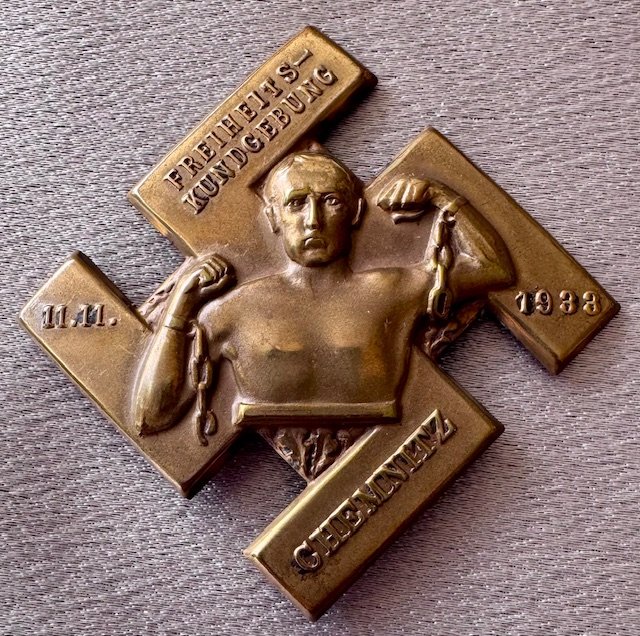 Freiheit Kundgebung Chemnitz 11.11 1933 Tinnie #19728 