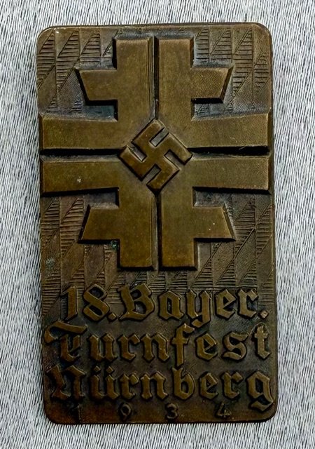 18. Bayer Turnfest Nürnberg 1934 Tinnie #20127 