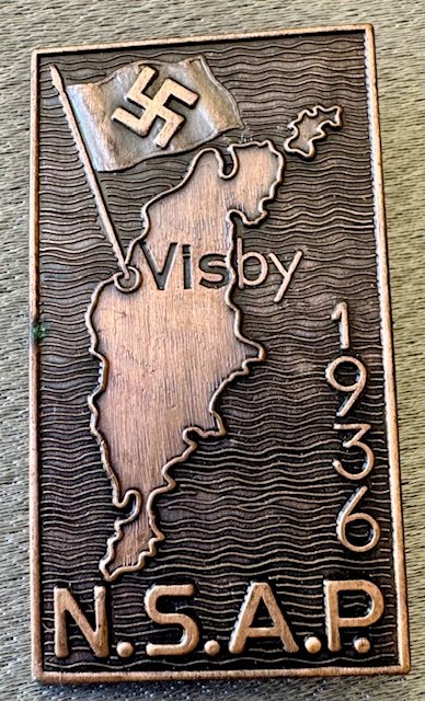 Swedish N.S.D.P. Visby 1936 Tinnie #19760 