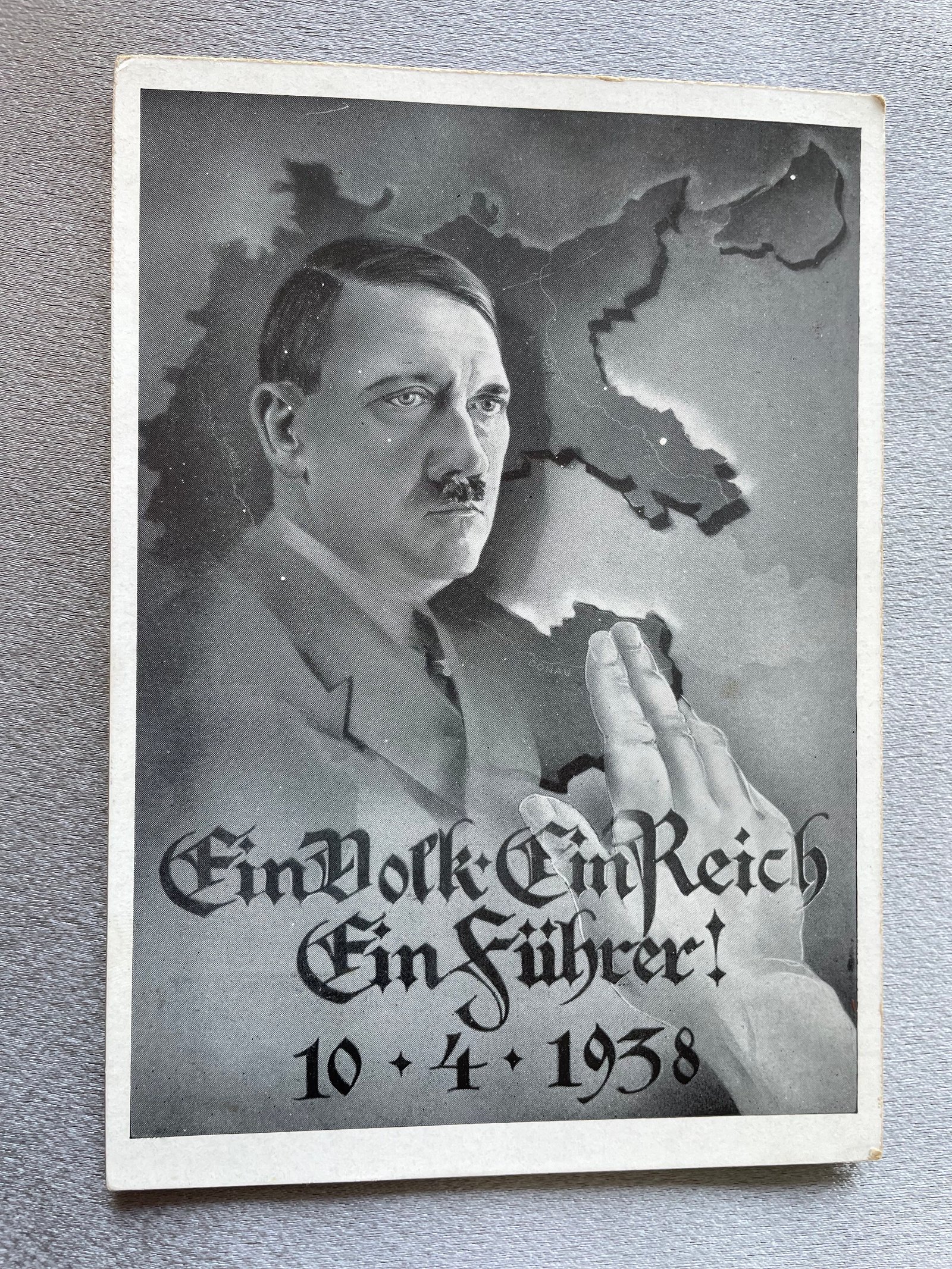 Ein Volk Ein Reich Ein Führer 10.4.1938 Postcard #14856 